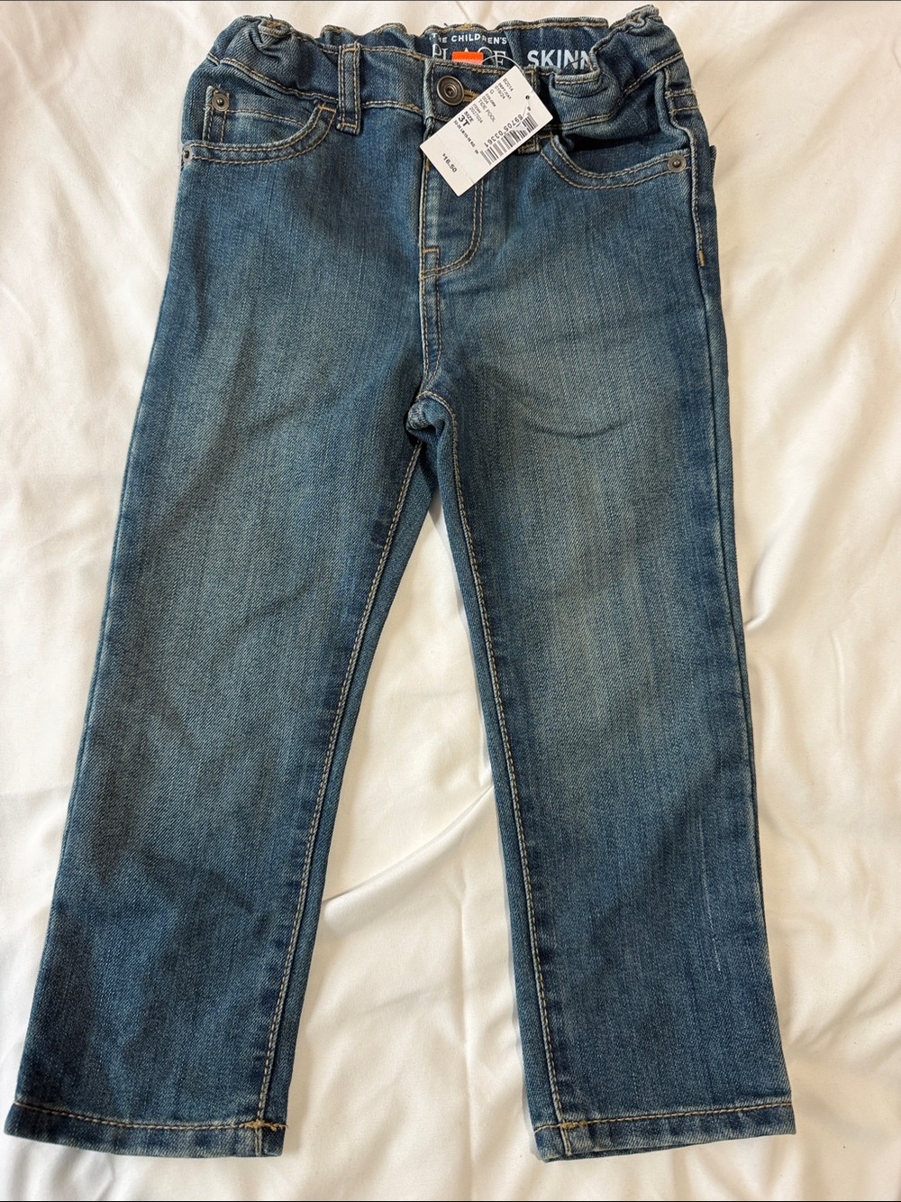 The Children's Place Dark Wash Skinny Jeans - Blue Denim